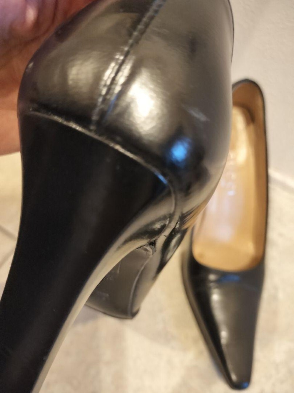 Gucci Pumps Shoes Pointed Toe Black Leather Size 35 US About5 For Women thumbnail 9