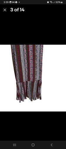 R Vivimos Women's Size M 8/10 Long Sleeve Boho Wrap Maxi Floral Dress - Picture 12 of 14