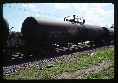 Eisenbahn Dia - NATX #25427 Sunoco Tank Car 1989 Elmhurst Illinois Train