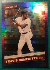 2020 DONRUSS HOLO BLUE VARIATIONS TRAVIS DEMERITTE ROOKIE RETRO #250 TIGERS RC