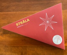 Ikea STRALA Star Pendant Hanging Lamp Shade ONLY, Red/White 28" No Bulb , New