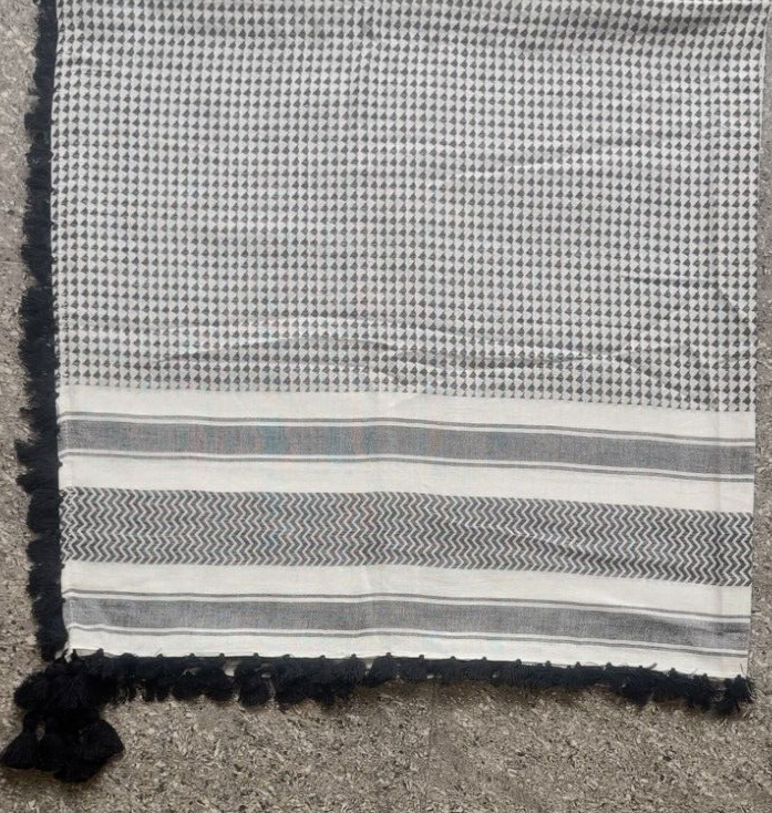 Palestinian Style Cotton Blend Keffiyeh Scarf Shemagh Head Wrap-image