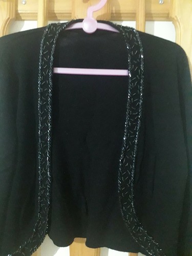 Black Beaded Bolero Jacket, M | eBay