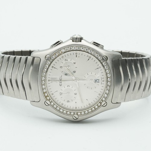 EBEL CLASSIQUE WAVE CHRONO HERREN UHR 41MM STAHL QUARTZ 9251F41 BRILLIANTEN E281 - Bild 8 von 11