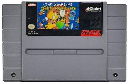 The Simpsons Bart's Nightmare (Sega Genesis, 1993) Tested