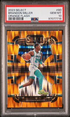 2023-24 Brandon Miller Panini Select Concourse Orange Flash