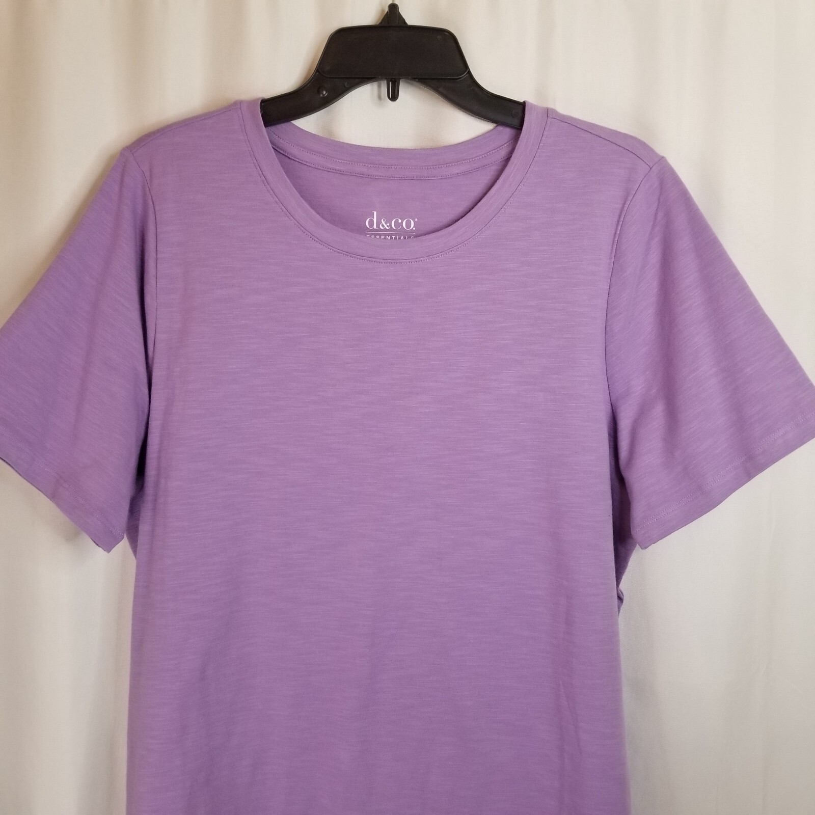 Isaac Mizrahi Live Essentials Women's Top Light Purple Short Sleeve Size XL thumbnail 2