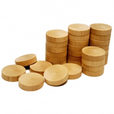 Sjoelsteineset für Shuffleboard - Wettkampfmodell ca. 52mm, flach - 30 Stück
