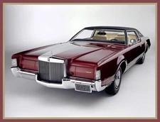 1972 Lincoln Continental MARK IV, Burgundy/Black, Refrigerator Magnet, 42 MIL