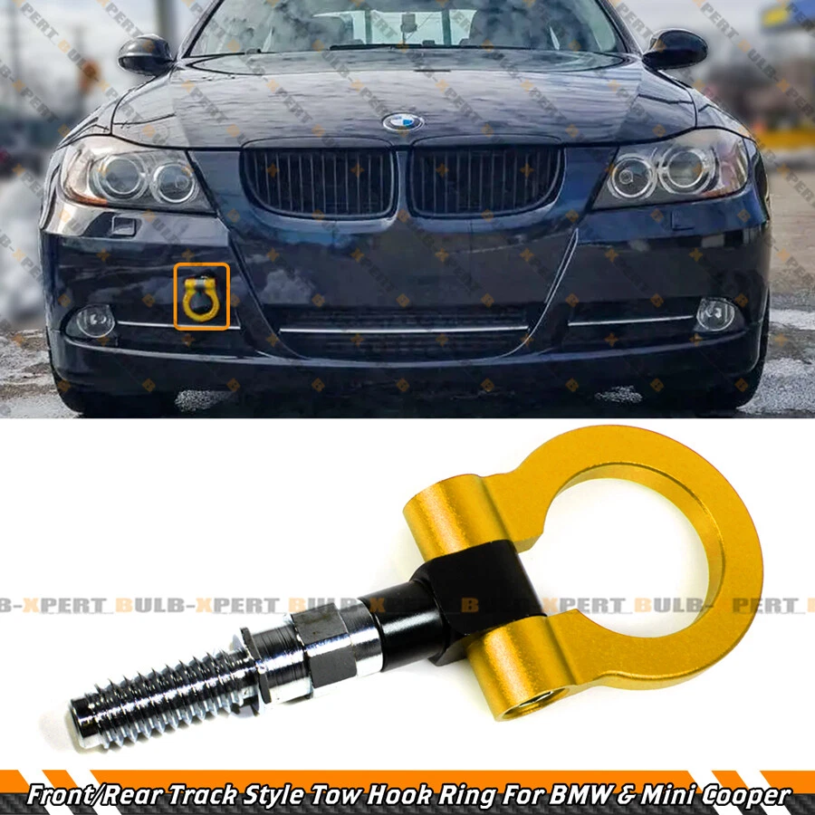 Para BMW E36 E46 E39 E38 E90 Z3 Mini Cooper Oro Anillo Plegable Tornillo Gancho de Remolque Foto 2 de 4