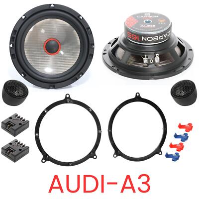 Audio System CARBON165 6.5 in 16.51 cm 2-Way Component Speaker Set Bass 4 Ω