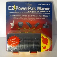 CAFRAMO EZ PowerPak Marine Portable DC Energy Kit 12 Volt Built n Battery Tester