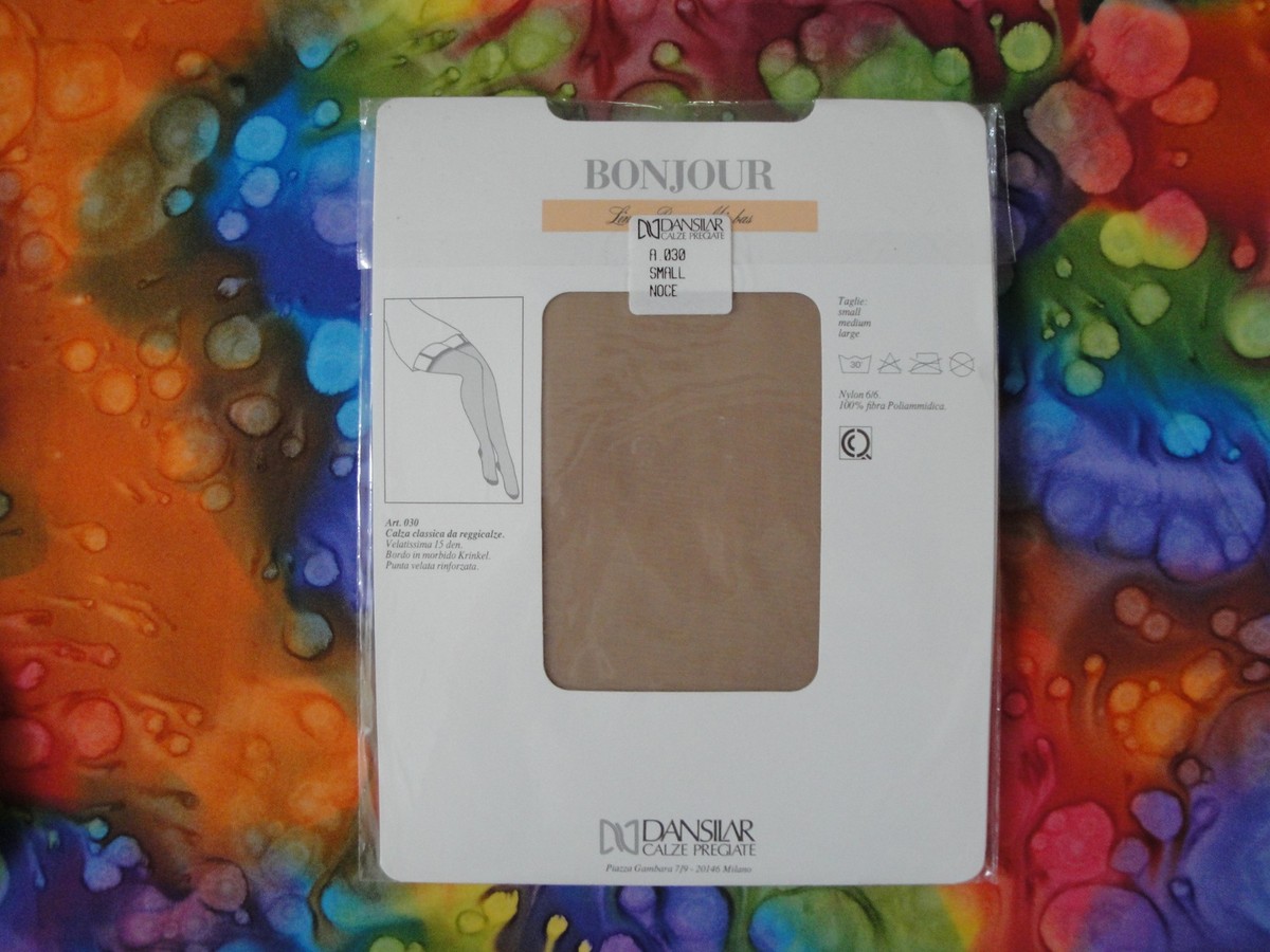 DANSILAR BONJOUR calze da reggicalze vintage color carne naturale