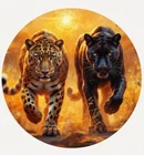 Hayleybug 1 oz Born to Chase leopards silver Art Round with COA mintage 15