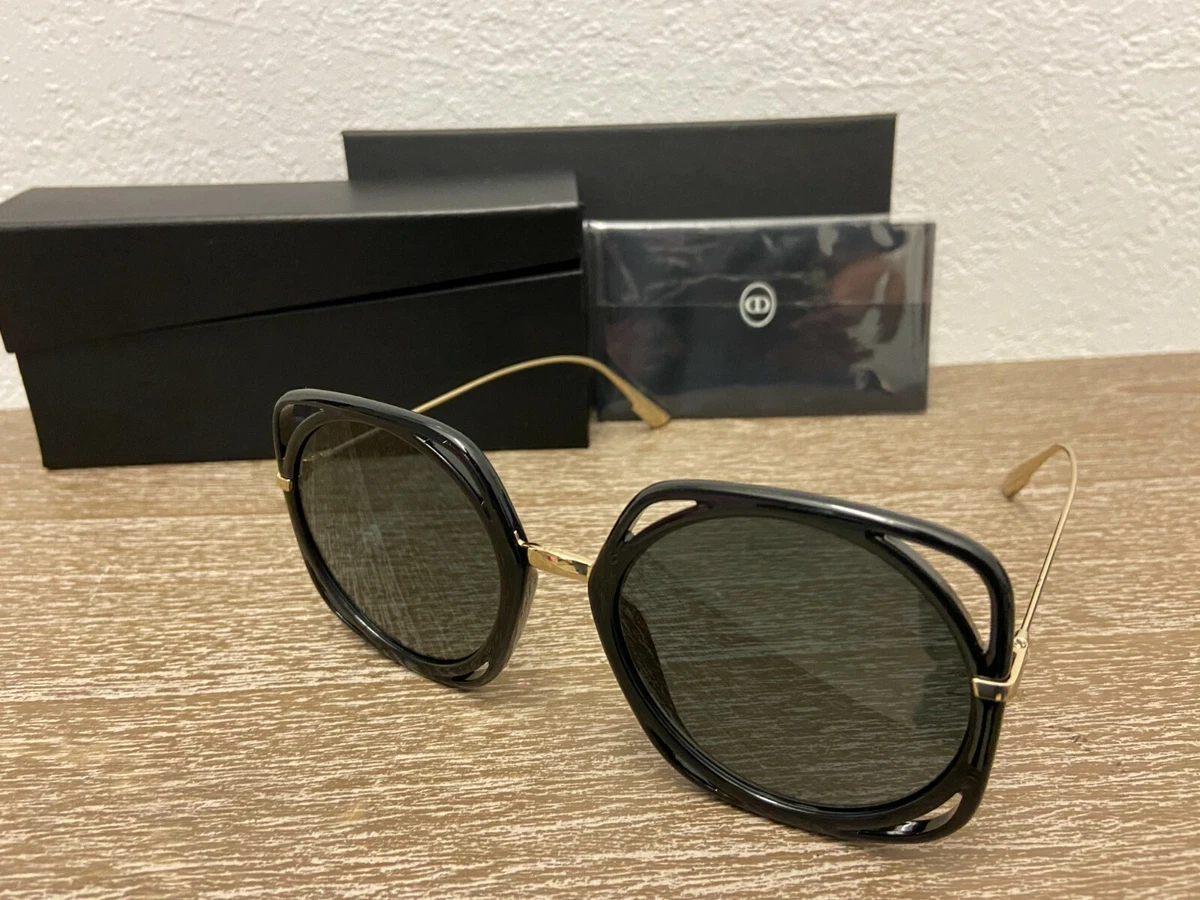 Dior black 2025 and gold sunglasses