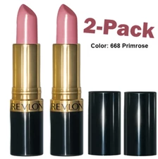 2-Pack Revlon Beautiful Super Lustrous Lipstick, 668 New Primrose, New & Sealed!