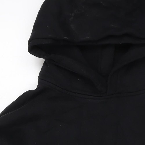 Sudadera con capucha suéter de algodón negro talla L Tela Cruz para hombre - Imagen 8 de 10