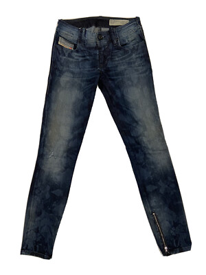 Diesel Jeans Stretch 0816Q Grupee Zip Super Slim Skinny Low