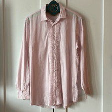 Beautiful Rare Pink Prada Pink Tuxedo Wedding Shirt - 15.5