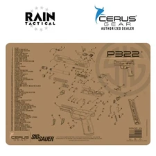 Sig Sauer P322 Schematic Handgun Mat FDE