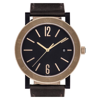 Rare 41mm Bvlgari Solotempo Black & Gold Men's Automatic Watch BB41SB 102931
