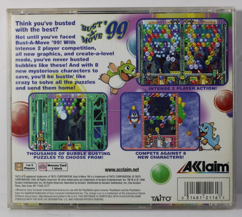 Bust-A-Move '99 (Sony PlayStation 1, 1999) PS1 CIB - Picture 2 of 6