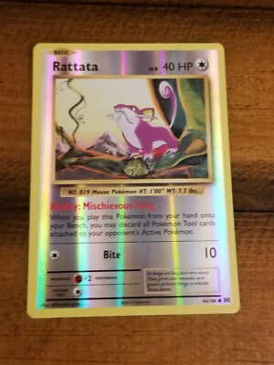 RATTATA 66/108 Reverse Holo XY Evolutions Pokemon Card Near Mint