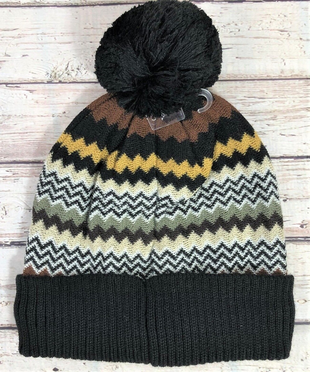 NEW Missoni Zigzag Patterned Pom-Pom Beanie NEW Zig Zag Chevron Winter Fall Pom Beanie HAT Missoni for  main image 4