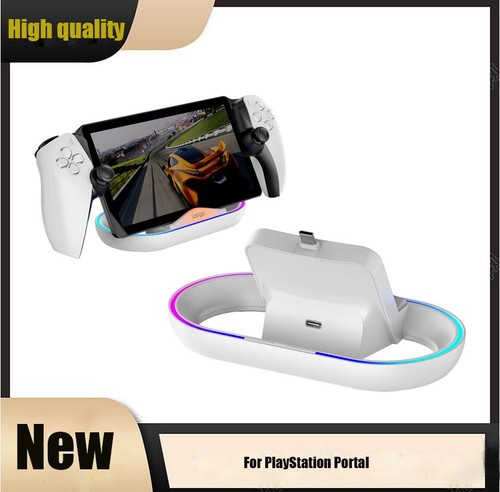Charging Dock with RGB Lights Charger For PlayStation PS5 Portal Remote Player