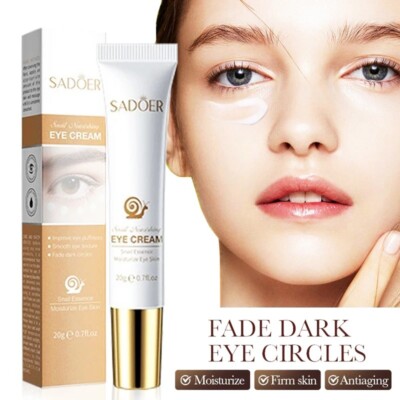 SADOER Schnecke Augencreme Anti Augenringe unter den Augen Feuchtigkeitsspendend Anti-Aging Augen