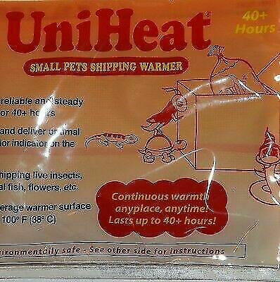 #ad 120 FRESH UNIHEAT 40 HR SHIPPING WARMER HEAT PACKS FISH PLANTS REPTILE CHICK $129.99