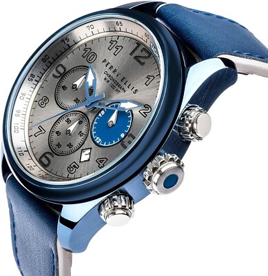 Perry Ellis GT Men's Watch BLUE PEW01005-01 Shock Resistant 10ATM