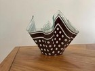 Vintage Chance Brothers Brown Polka Dot Handkerchief Vase – Mid-Century Modern