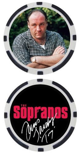 JAMES GANDOLFINI (TONY) - SOPRANOS - POKER CHIP ***SIGNED*** - 第 1/2 張圖片