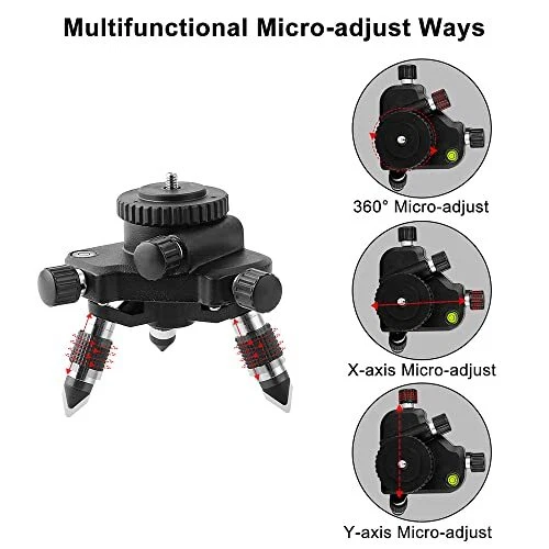 Laser Level Adapter, 360-Degree Rotating Base for Laser Level Tripod