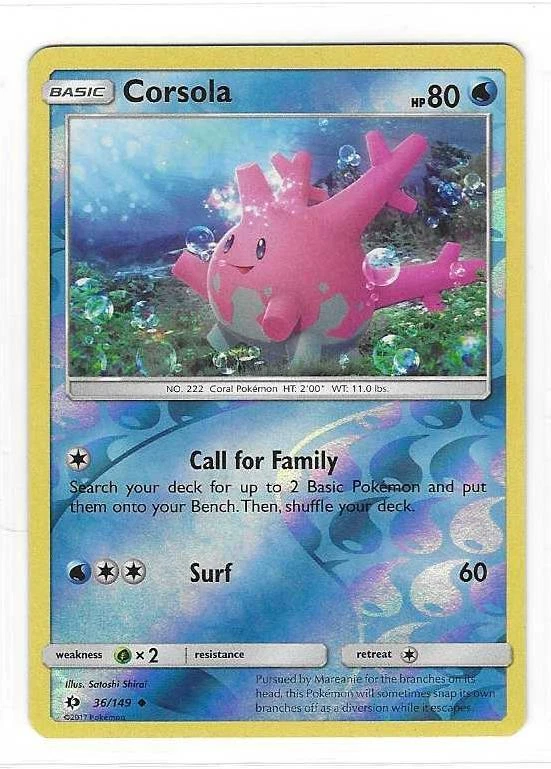 pokemon card corsola 015/128 Corsola 1st Edition main image 1