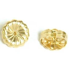 2 14K Gold Heavy Duty Friction Earring Backs