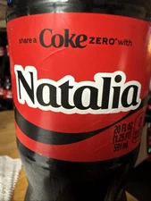 Share a Coke with   Natalia   2025 Personalized Gift Coca Cola Bottle 20oz Zero