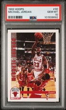 1992 Hoops Michael Jordan #30 PSA 10 Gem Mint Chicago Bulls NBA Hall of Fame