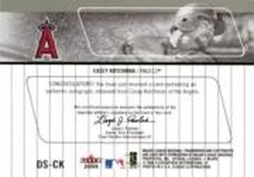 A7310 2005 Classic Clippings Diamond Signings Single Blue CK Casey Kotchman Auto - Image 2 of 2