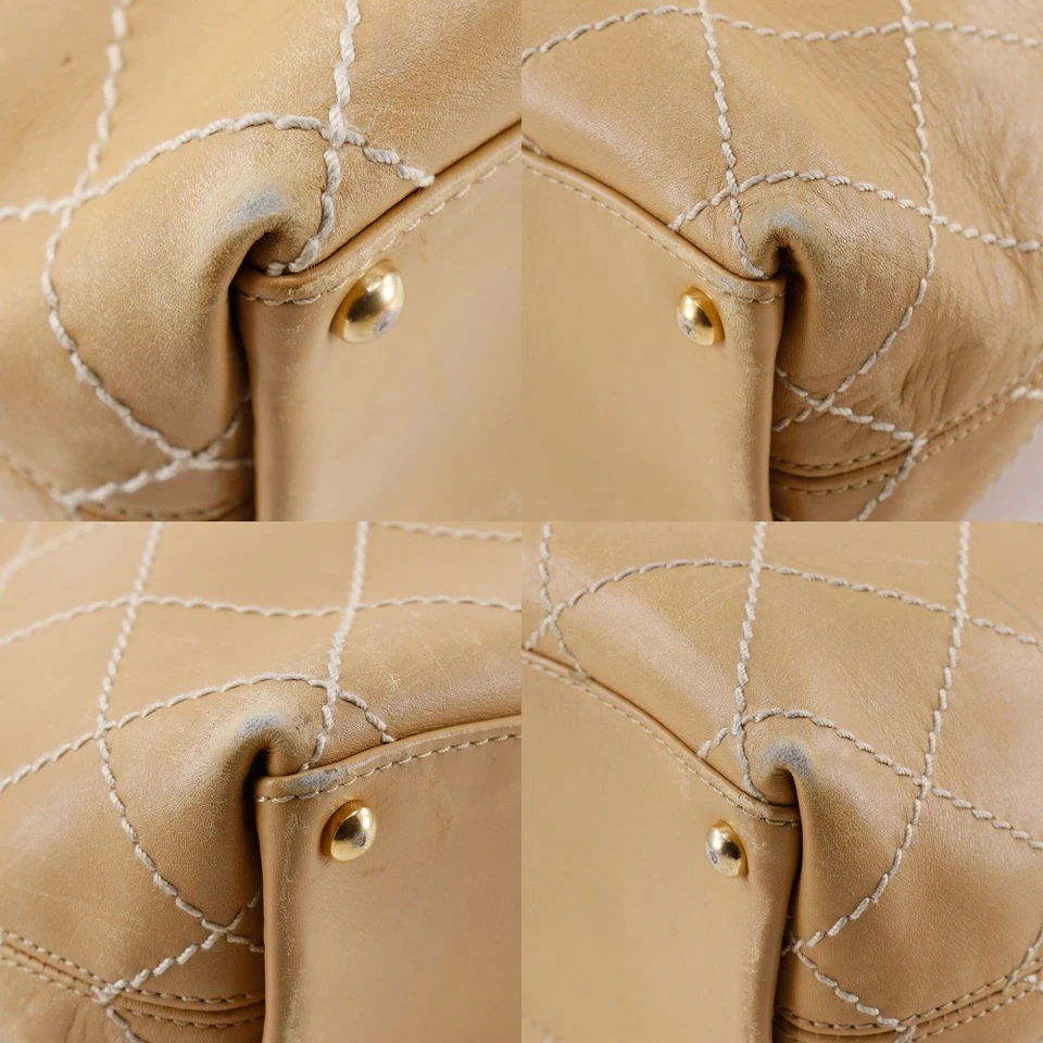 CHANEL Wild stitch Tote Bag beige Calfskin Women - Image 4 of 4