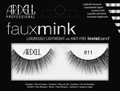 Falsche Wimpern Faux Mink Streifenwimpern Ardell 811, natürlich leicht Premium