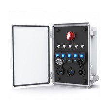 12V Rocker Switch Waterproof Box 5 Gang LED Toggle Switch Panel Multiple Elec...