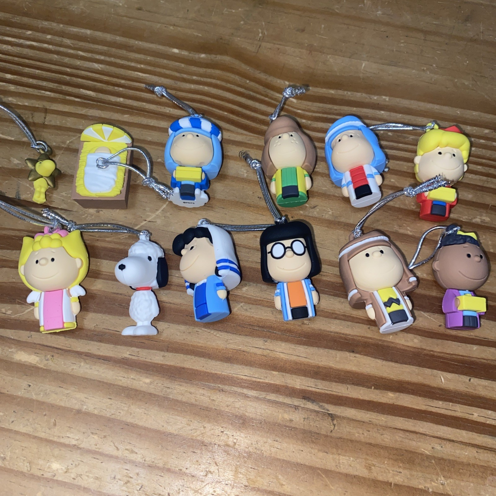 Charlie Brown Nativity Ornaments Set of 12 Peanuts Characters