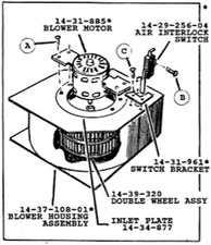 Thermador Oven ~ Blower Fan Assembly 14-31-88...