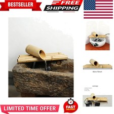 Zen Garden Bamboo Water Fountain w/ Pump Pond Kit for Backyard Deck Patio Decor