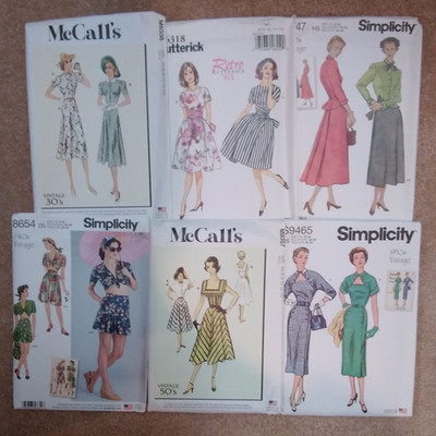 10 SEWING PATTERNS Women's Vintage Clothing New Uncut See List Pictures Lot P284