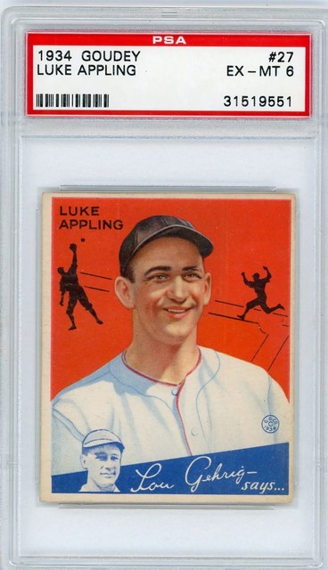 1934 Goudey Luke Appling #27 PSA 6