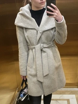 Women Cole Haan Coat Grey Alpaca S - Bild 1 von 4