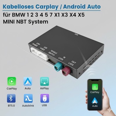 Für BMW MINI 1/2/3/4/5 NBT-System Drahtloses CarPlay Android Auto Module Box GPS